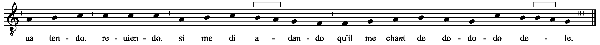 Refrain musical notation